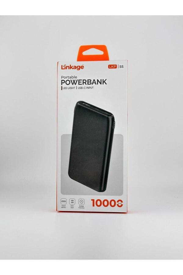 Linkage 10000 Mah Siyah Powerbank Şarj Cihazı – Micro, Usb Ve Type-C Girişli - Image 1