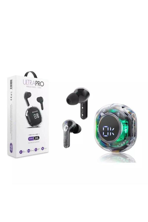 Subzero Ultrapro Sw82 Kulak İçi Tws Bluetooth Kulaklık Led Göstergeli Wireless V5.3 Siyah/Beyaz - Image 1
