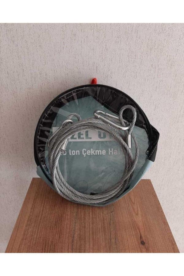 Aksr Dünyası Çeki Halatı Çelik Izoleli Oto Çekme Halatı 3,5 Ton - Image 1