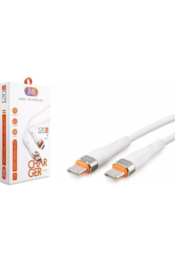 Subzero Honor Gt Uyumlu 120 W ( Saliseli ) Pd Type-C Hızlı Şarj Data Kablosu 1Mt ( Orginal Subzero ) - Image 1