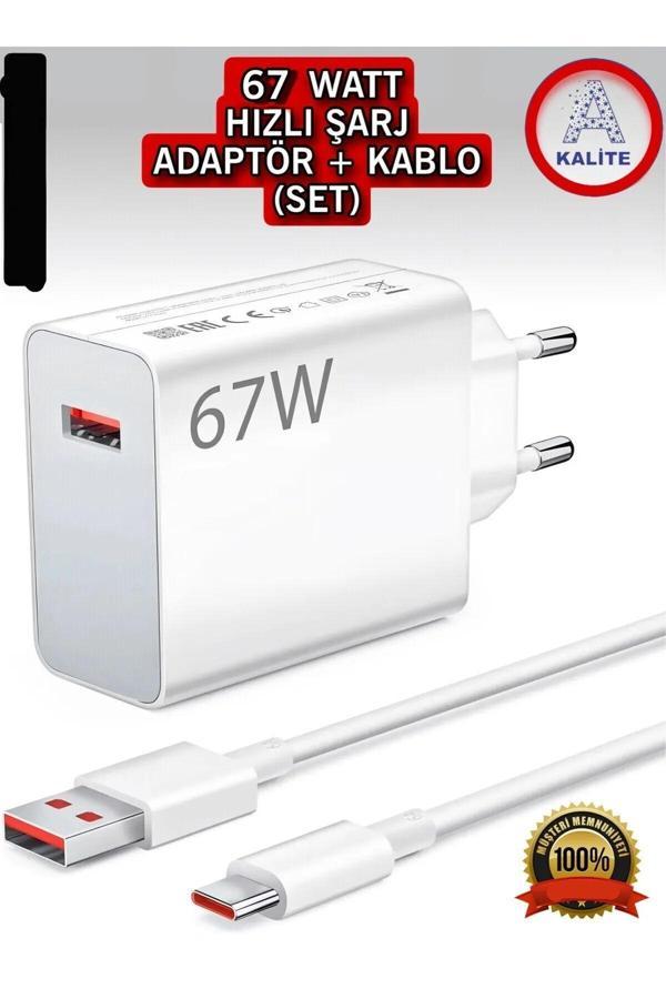 Gunkes Xiaomi Redmi Note 11/11Pro/12/12 Pro/13/13Pro Uyumlu 4G Turbo Şarj Aleti 67Watt Set - Image 1
