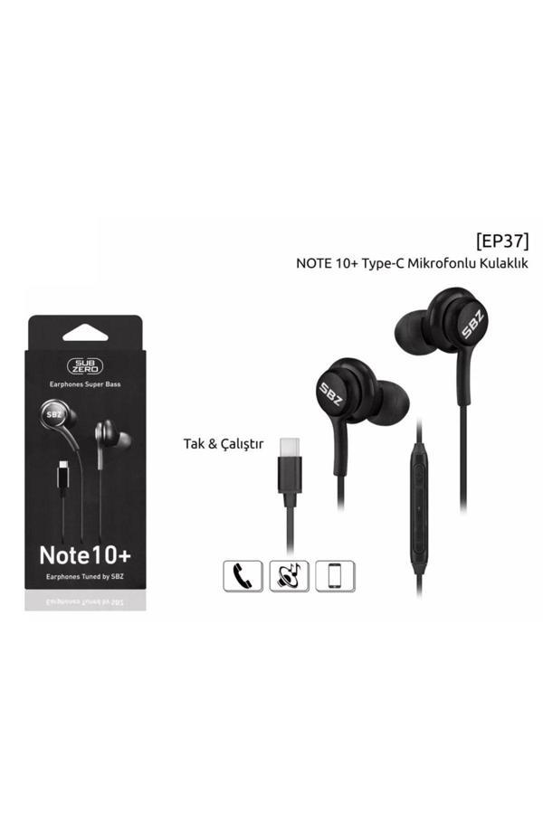 Subzero Ep37 Note10+ Tak Çalıştır Type-C Girişli Kulaklık Ori-Tech - Image 1