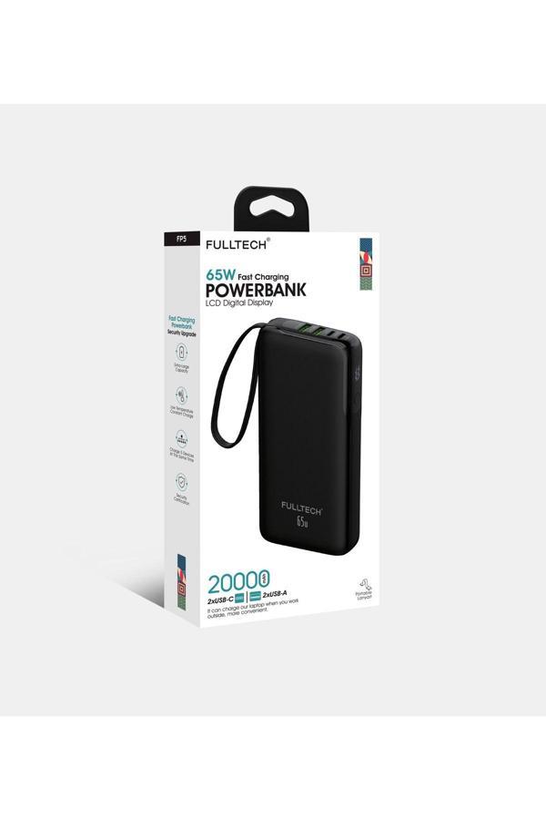 Fulltech Fp5 65W Hızlı Şarj 20.000Mah Powerbank - Lcd Dijital Ekranlı Taşınabilir Şarj Cihazı - Image 1