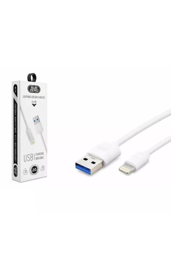 Subzero İphone Tüm Cihazlarla Uyumlu Şarj Kablosu Cl38 3.1A 1 Metre Lightning Hızlı Şarj Destekli - Image 1