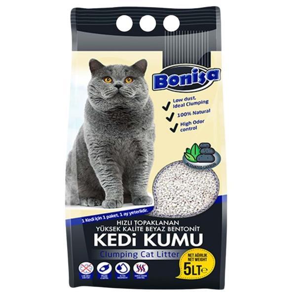 Bentonit Kedi Kumu - Bonisa - Active Carbon -  5 Lt - Image 1