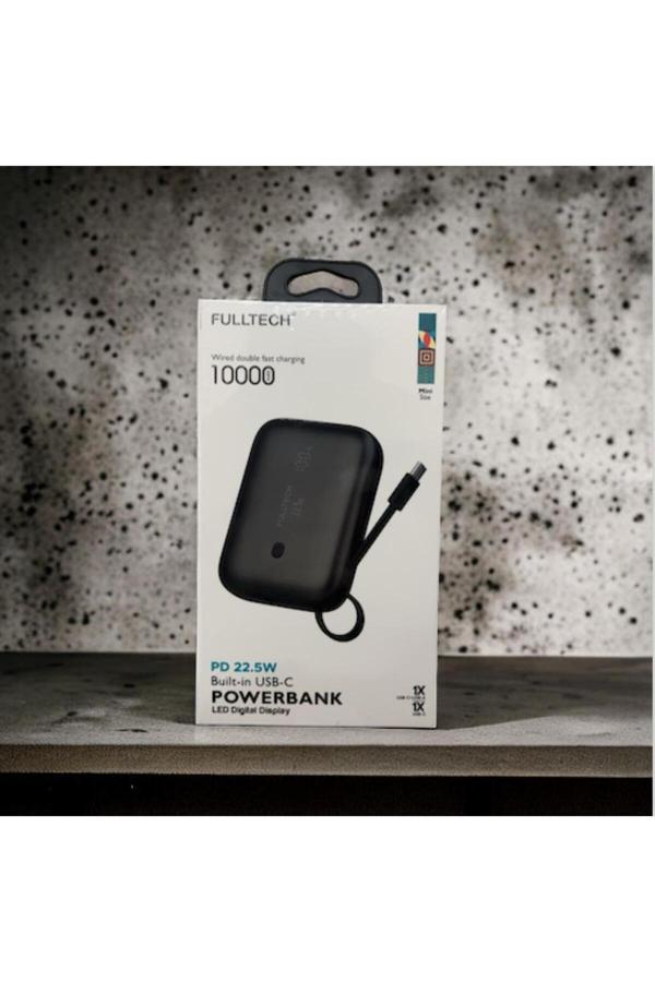 Gunkes 22.5W Powerbank Taşınabilir Hızlı Şarj Cihazı 10000 Mah Siyah Usb-C+Usb-A+Usb-C Giriş Modern - Image 1
