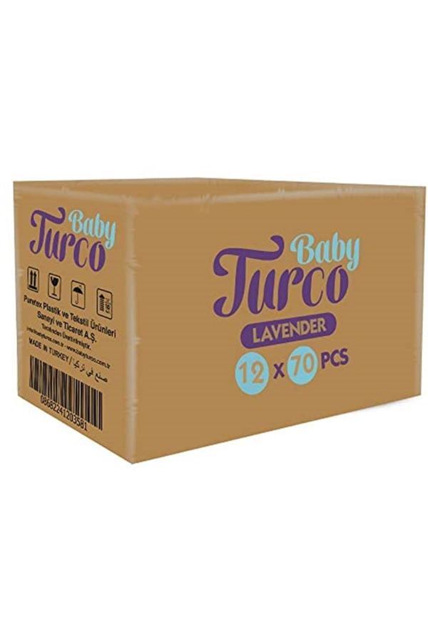 Baby Turco Lavanta Kokulu Islak Bebek Havlusu 12X70 Adet - Image 1