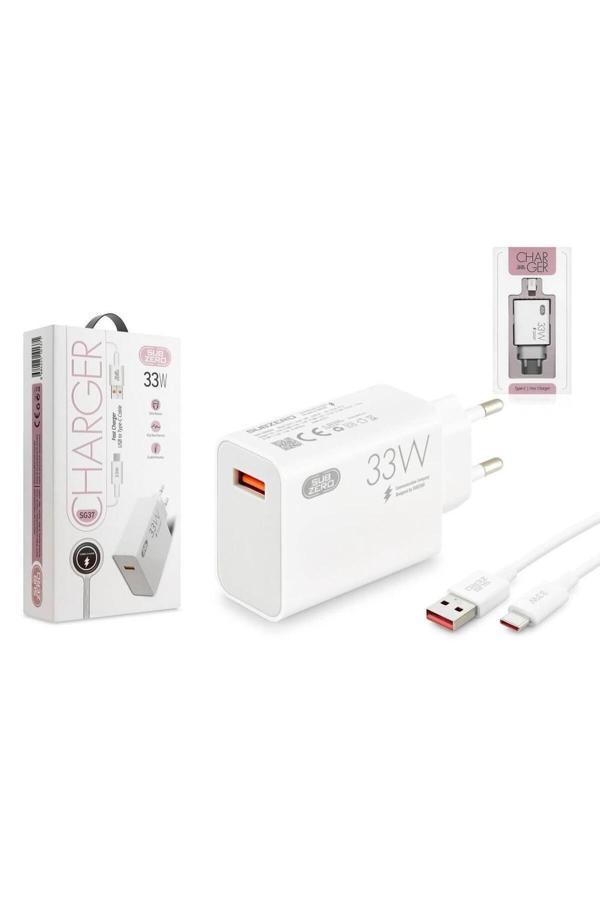 Subzero 33W Type-C Kablolu Turbo Ev Tipi Şarj Aleti - Image 1