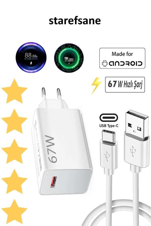 Starefsane . 13 Lite 12 12S Ultra 12X 11T Redmi Note 12 Pro /11 Pro Usb C Kablolu 67 W Usb Şarj Cihazı - Image 1