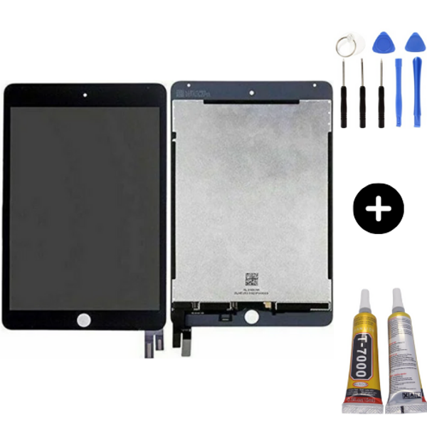 iPad Mini 4 A1538-A1550 Uyumlu HK Lcd Dokunmatik Full Siyah + Montaj Seti - Image 1