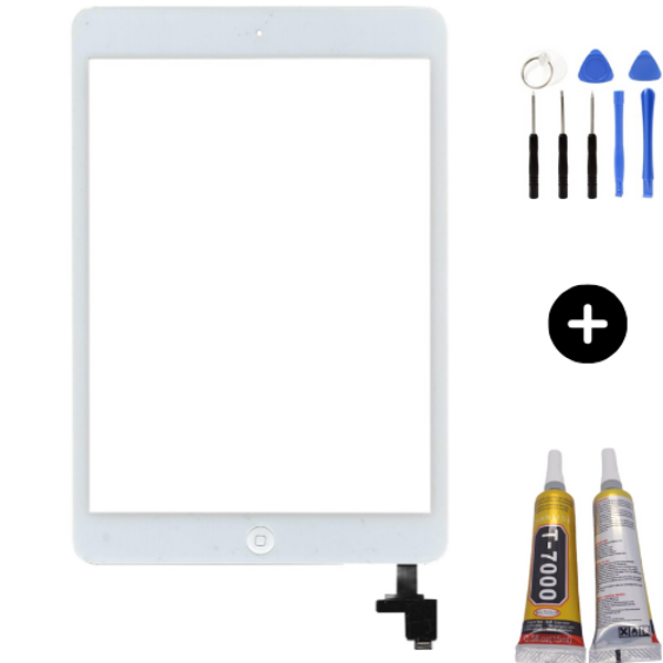 iPad Mini 2 A1489-A1490-A1491 Uyumlu HK Home Tuşlu Dokunmatik Beyaz + Montaj Seti - Image 1