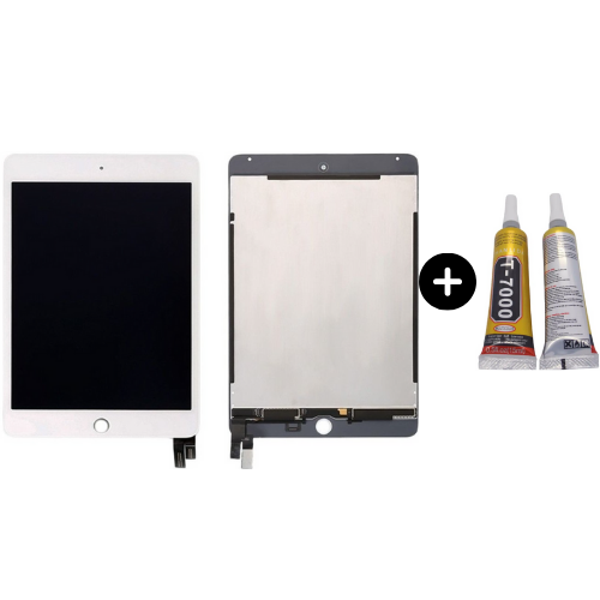 iPad Mini 4 A1538-A1550 Uyumlu HK Lcd Dokunmatik Full Beyaz + B7000 - Image 1