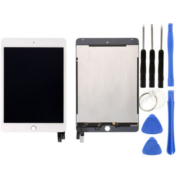 iPad Mini 4 A1538-A1550 Uyumlu HK Lcd Dokunmatik Full Beyaz + Tamir Seti - Image 1
