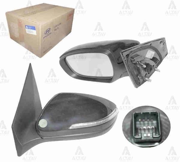 Ayna Dış Dikiz İ20 15-18 Elektrikli Sinyalli Katlanır 8 Fişli Sol (Oem No: 87610-C8150) - Image 1