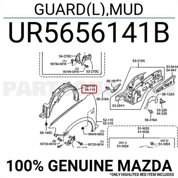 Çamurluk Davlumbazı Bt-50 2006 Sonrası  Ön Sol (Oem No:Ur56-56-141B) (Adet) - Image 1