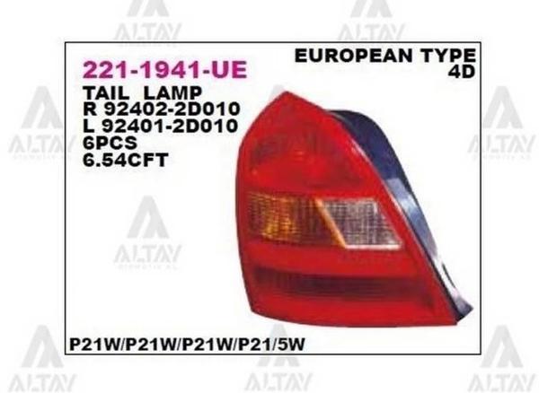Stop Lambası Elantra 2002-2003 Sol (1 Adet) (Oem No: 221-1941L-Ue) - Image 1