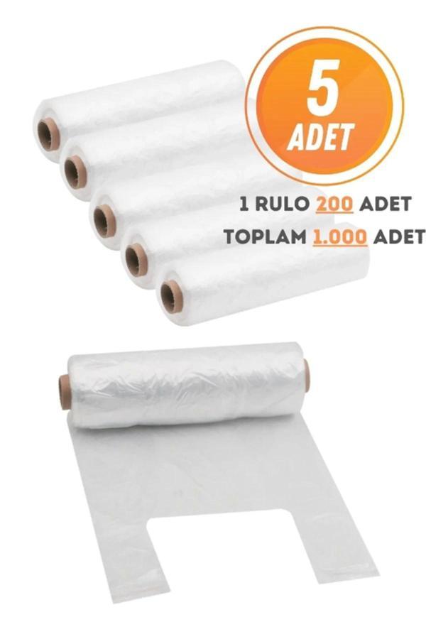 1000 ADET Rulo Market Manav Poşeti BÜYÜK BOY (Meyve Sebze Bakkaliye Fırın Poşeti) Şeffaf Rulo Poşet - Image 1