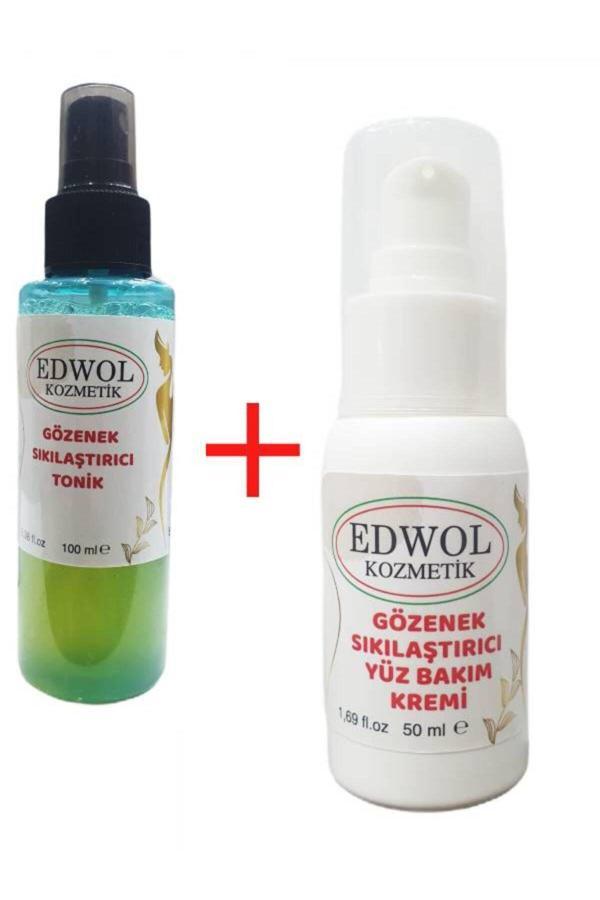 Edwol Gözenek Sıkılaştırıcı Tonik Ve Nemlendirici Krem Yüz Bakım Seti - Image 1