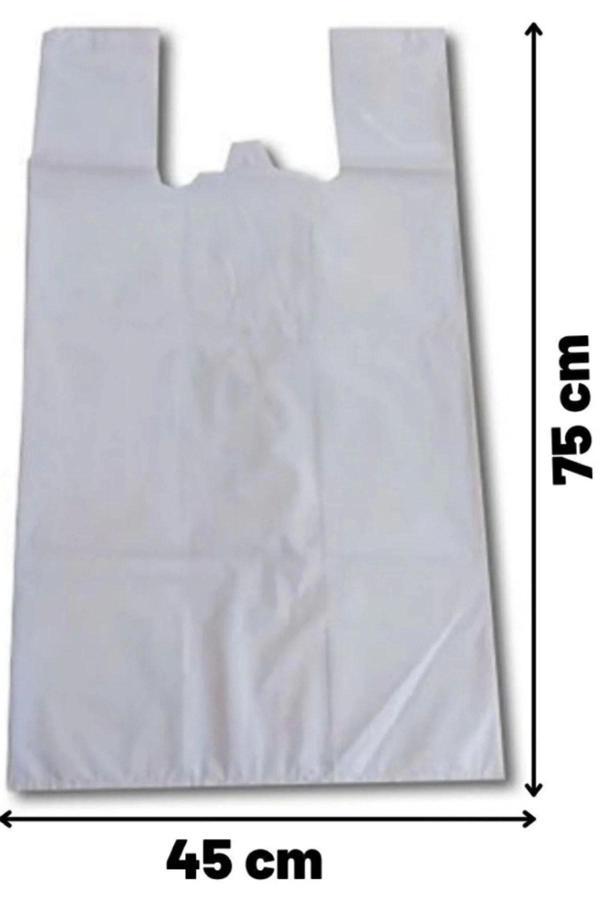 15 Adet 45x75 Ultra Kalın Taşıma Poşeti 40-50 kg Taşır - Image 1