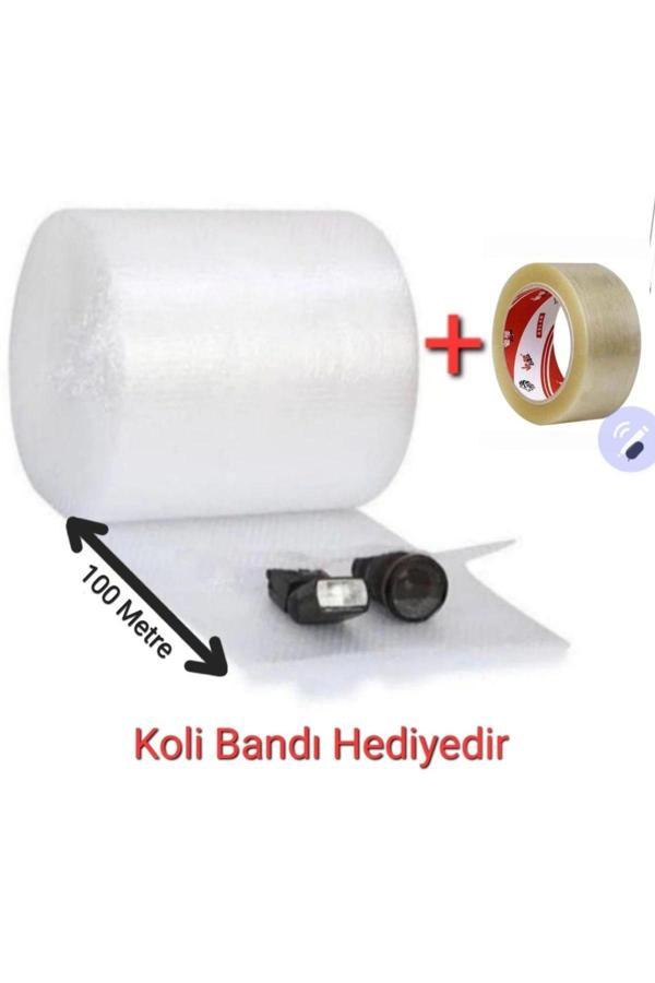 30CM X100 Metre Balonlu Ambalaj Naylonu Ambalaj Taşınma Naylonu Patpat Pıtpıt 40gr KOLİ BANDI HEDİYE - Image 1