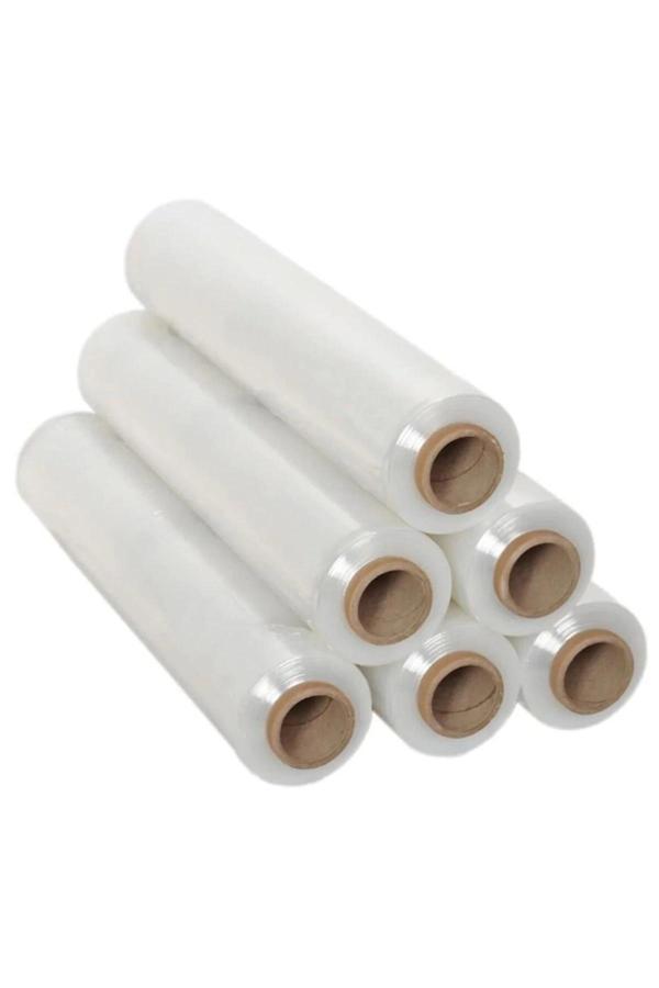 6 ADET 1.Kaite Palet Streç Film Palet Streci 17 Mikron 50 Cm*250 Metre 1500 gr Şeffaf - Image 1