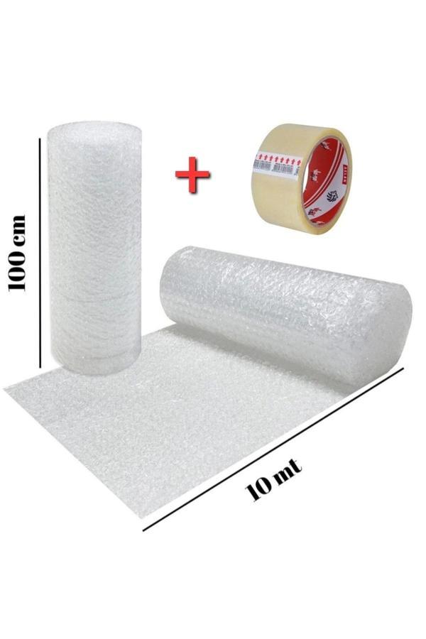 Balonlu Naylon Pat Pat Pıt Pıt Havalı Naylon 100cmx10m + (vege Koli Bandı Hediyeli) - Image 1