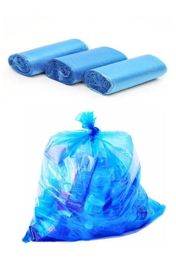 Büyük Boy 65x80 Cm Çöp Torbası Poşeti Mavi (1 Paket 7 Adet) - Image 1