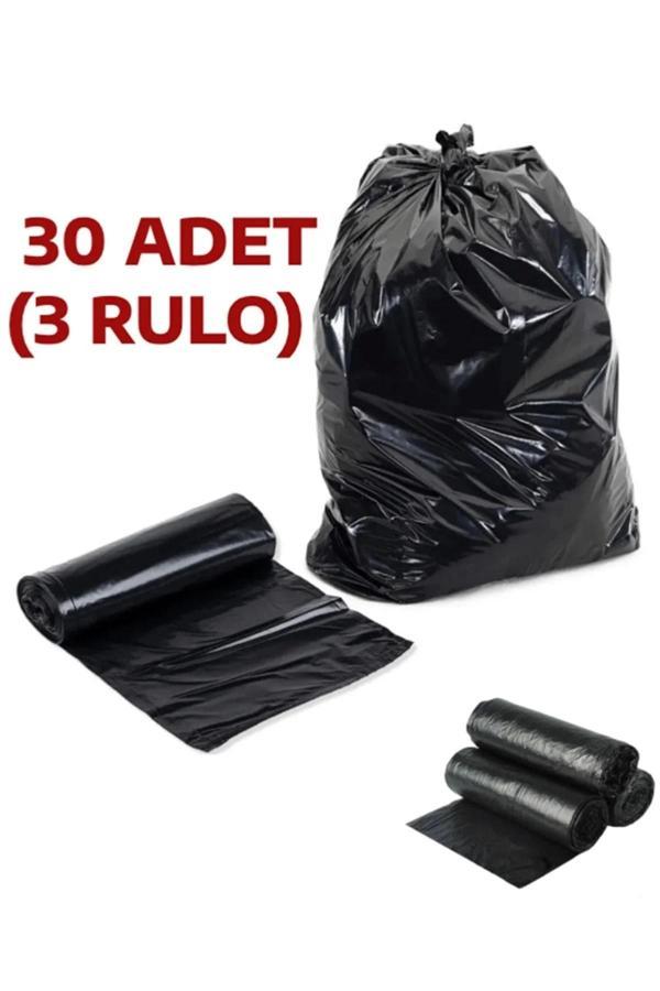 Jumbo Çöp Poşeti 80X110 Endüstriyel 10'lu X 3 Paket Çöp Torbası ( 70 Litre Çöp Kovası İle Uyumludur) - Image 1
