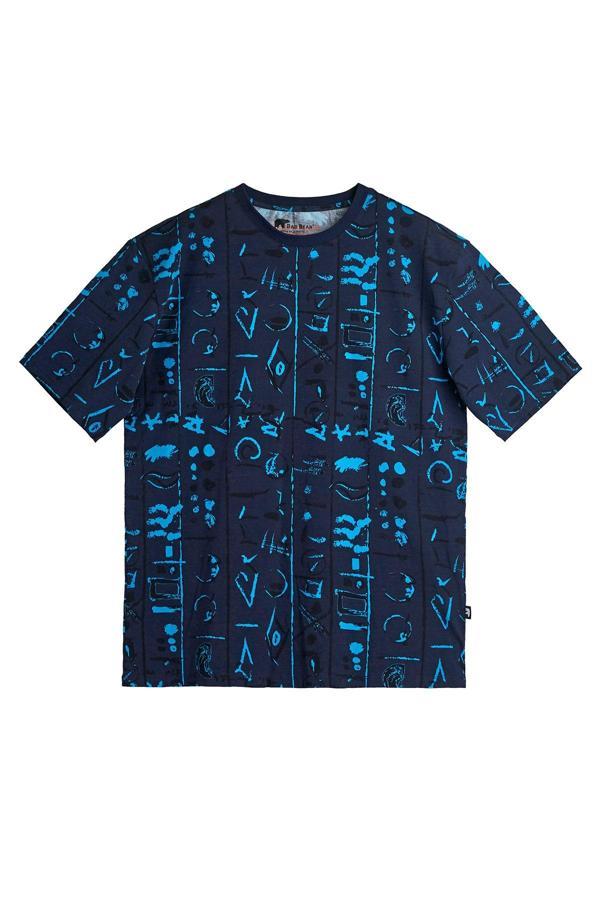 Rudy Lacivert Erkek Oversize Tişört - Image 1