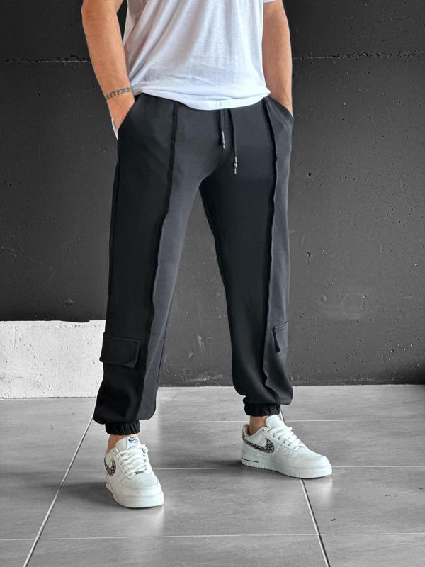 Diz Cep Detaylı Çimalı Jogger Pantolon - Image 1
