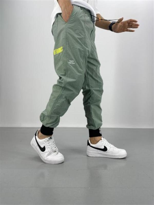 Erkek Premium Kalite Su Yeşili Paraşüt Kumaş Jogger - Image 1