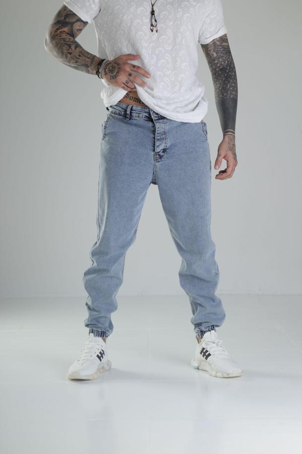 Buz Mavisi Jogger Kot Pantolon - Image 1