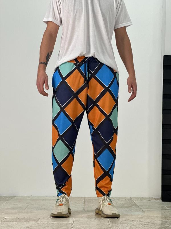 Bürümcük Kumaş Baklava Desenli Baget Pantolon - Image 1