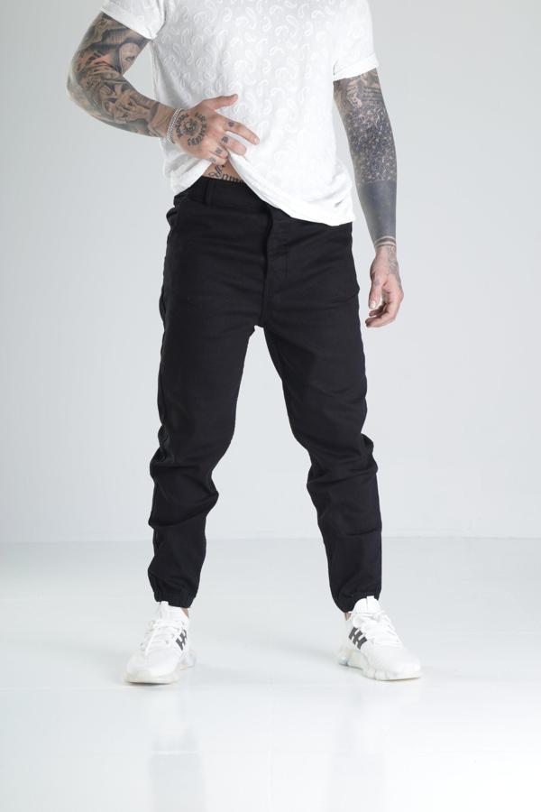 Siyah Kot Jogger Pantolon - Image 1