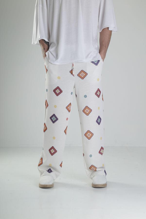 Desenli Baggy Pantolon - Image 1