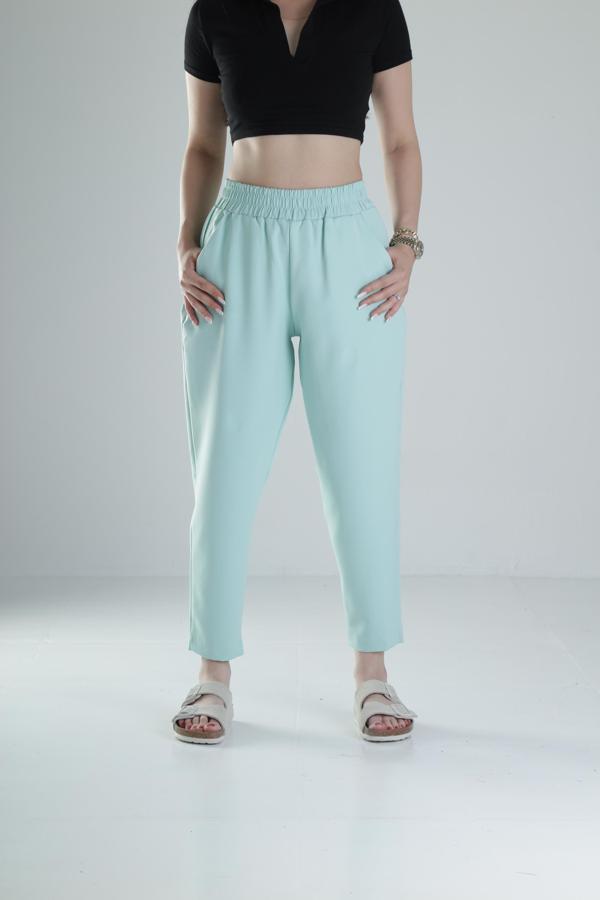 Double Face Liktalı Su Yeşili Pantolon - Image 1