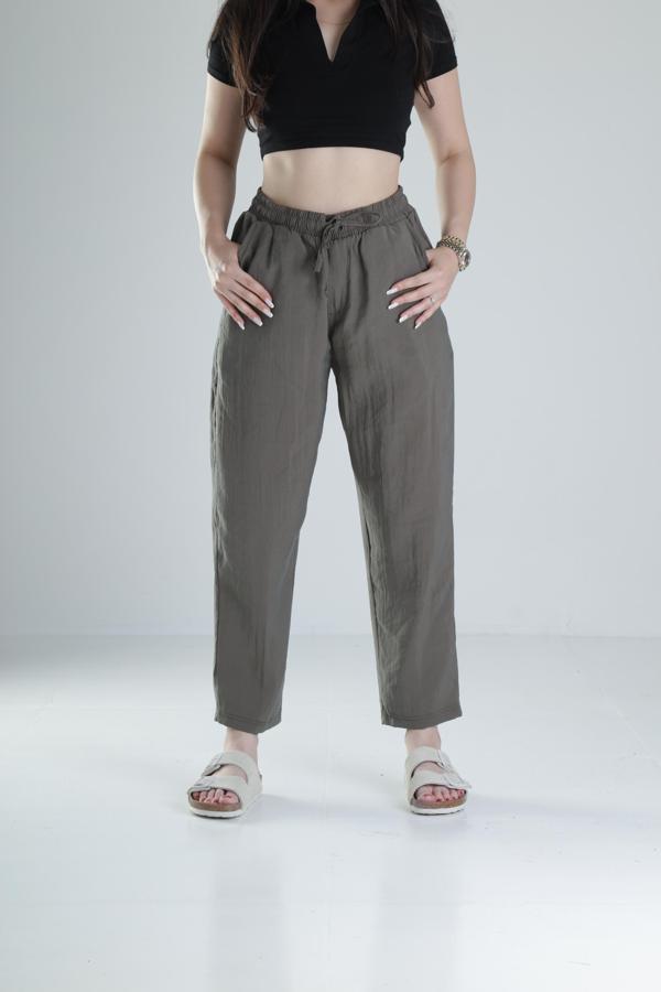 Tensel Kumaş Haki Pantolon - Image 1