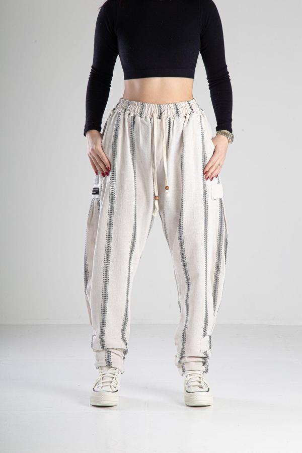 Hazer Keten Jogger Pantolon - Image 1