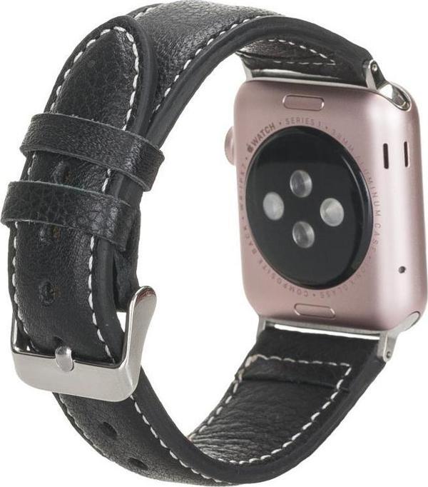 Bouletta Apple Watch Uyumlu Deri Kordon 42-44-45mm NM1-AS1 Siyah - Image 1
