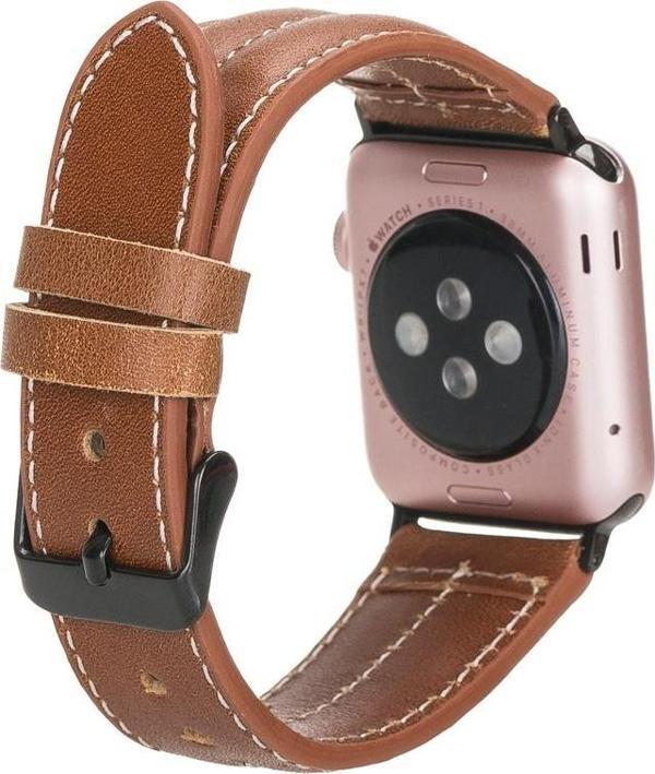 Bouletta Apple Watch Uyumlu Deri Kordon 42-44-45mm NM3-AS2 Taba - Image 1