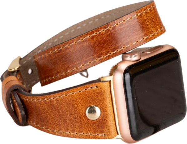 Bouletta Apple Watch Uyumlu Deri Kordon 42-44-45mm Slim DT GT V18 - Image 1