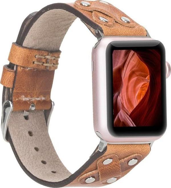 Bouletta Apple Watch Uyumlu Deri Kordon Cross 42-44-45mm ST V18 - Image 1
