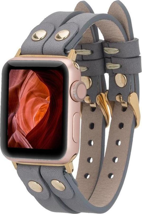 Bouletta Apple Watch Uyumlu Deri Kordon Ely Double Tour GT RST9 - Image 1