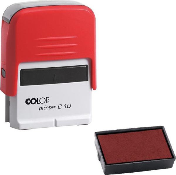 COLOP PRINTER C10 KIRMIZI KASA KIRMIZI KEÇE - 10X27MM - Image 1