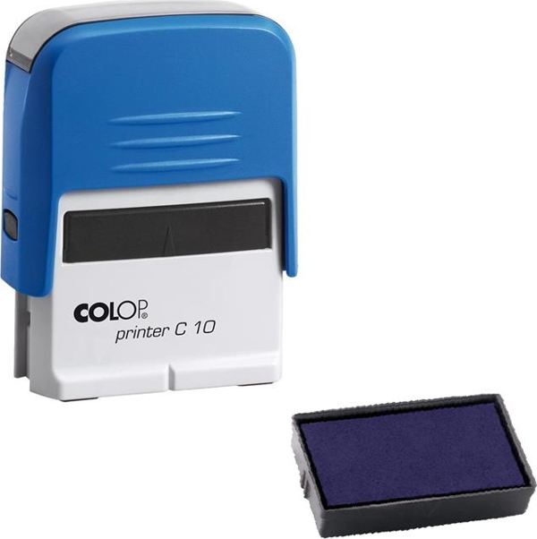COLOP PRINTER C10 MAVİ KASA MAVİ KEÇE - 10X27MM - Image 1