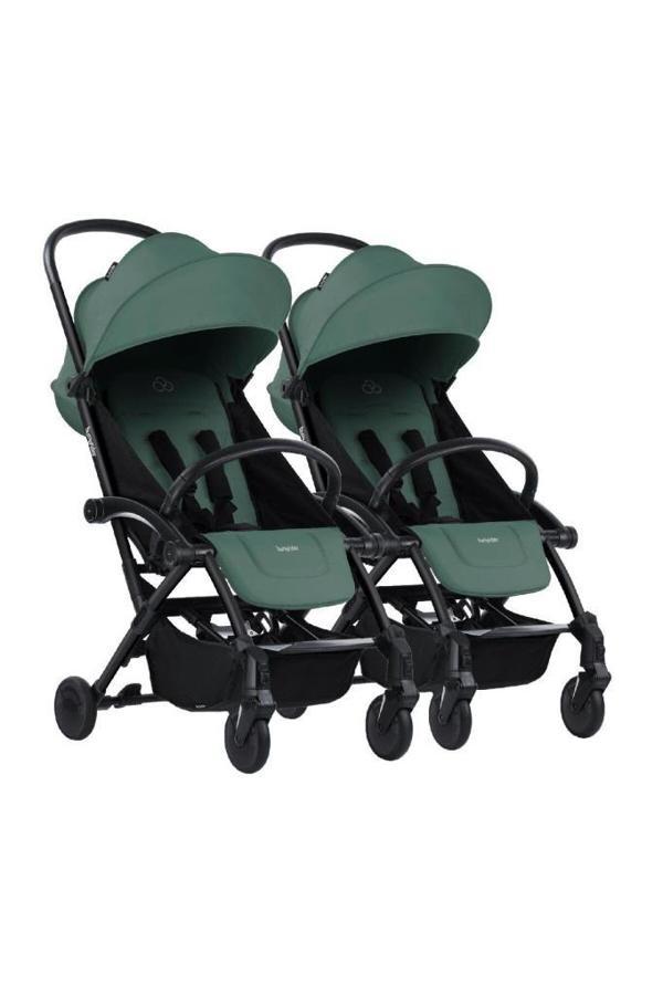 Connect³ İkiz Bebek Arabası / Black - Olive - Image 1