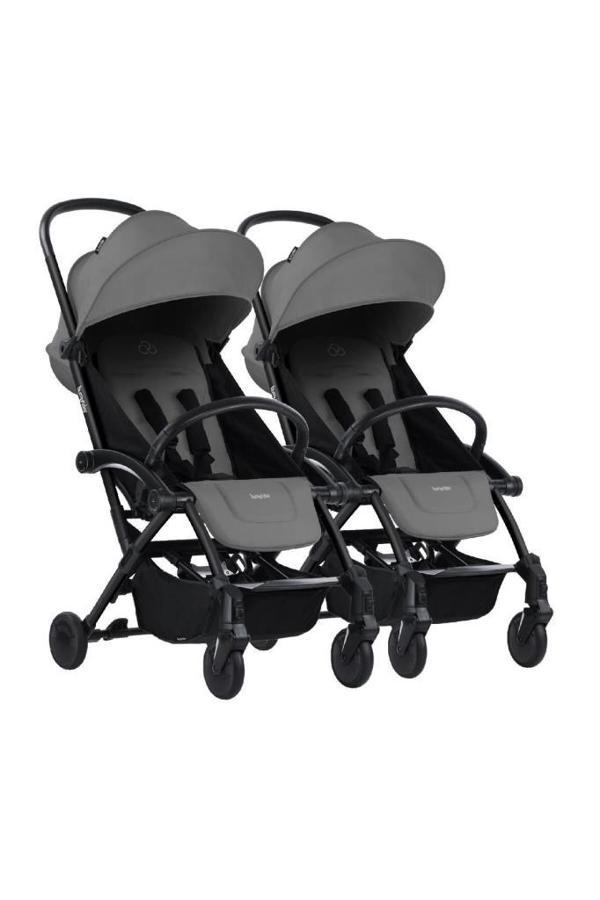 Connect³ İkiz Bebek Arabası / Black - Grey - Image 1