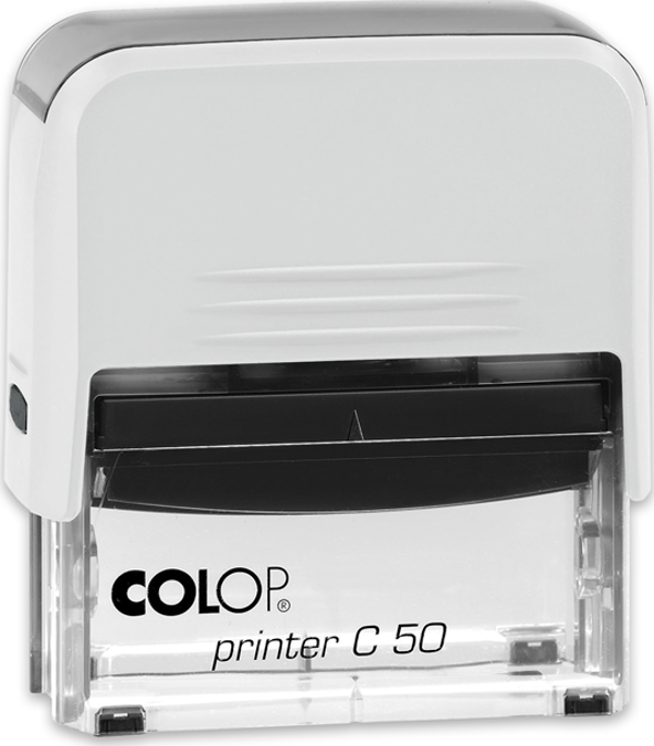 COLOP PRINTER C50 BEYAZ KASA SİYAH KEÇE - 30X69MM - Image 1