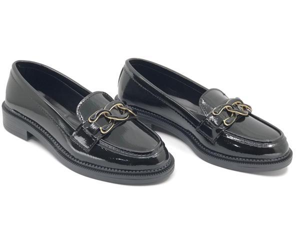 Feles Toka Detaylı Loafer Kadın Babet Ayakkabı - Image 1