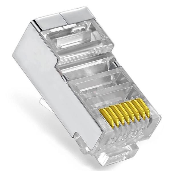 Vcom NM026 100lü Metal RJ45 8P8C Cat6-UTP-RJ45-3u Konnektör - Image 1